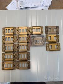 Placchette placca luce ottone vintage