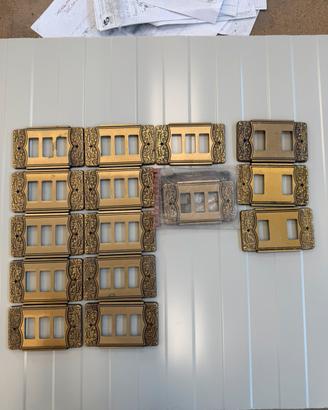 Placchette placca luce ottone vintage