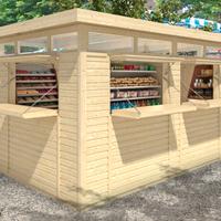 Chiosco in legno 3.94x2.40m