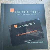 Scatola orologio hamilton nuova oroginale