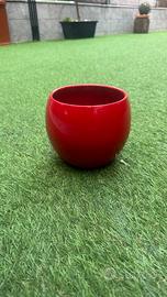 Vaso 14cmx14cm da interno/esterno rosso