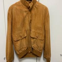 Giacca bomber in pelle scamosciata