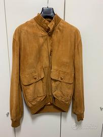 Giacca bomber in pelle scamosciata