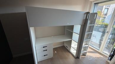 Letto IKEA SMASTAD (con scrivania) NO MATERASSO