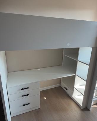Letto IKEA SMASTAD (con scrivania) NO MATERASSO