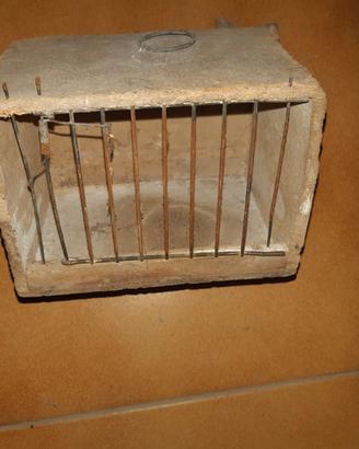 Vecchia gabbietta x trasporto uccelli