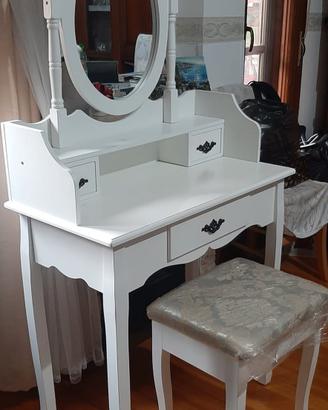 mobile toeletta trucco con sgabello