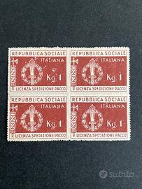 Italia 1944 R.S.I 1944 Franchigia Militare