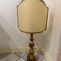 Lampada Vintage Barocca in Porcellana Dorata