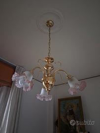 Lampadario in ottone