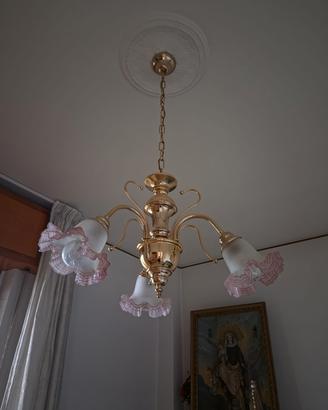 Lampadario in ottone