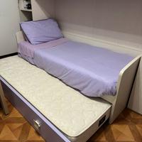 Letto duetto bambina di 2  posti + materassi