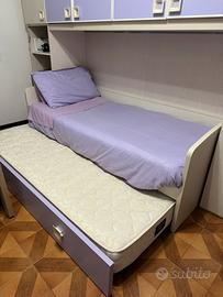 Letto duetto bambina di 2  posti + materassi