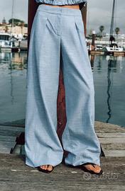 Pantaloni ampi in lino Zara
