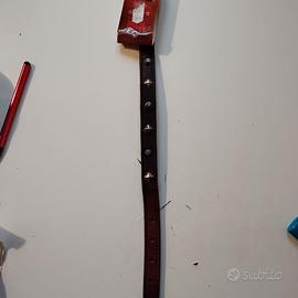 Collare cuoio con borchie cani e gatti