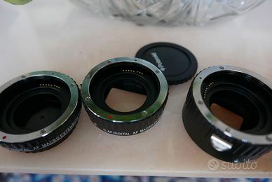Set 3 tubi prolunga per foto macro attacco Canon