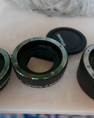 Set 3 tubi prolunga per foto macro attacco Canon