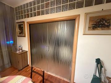 Porta Doppia Scorrevole in Vetro Satinato 200x210