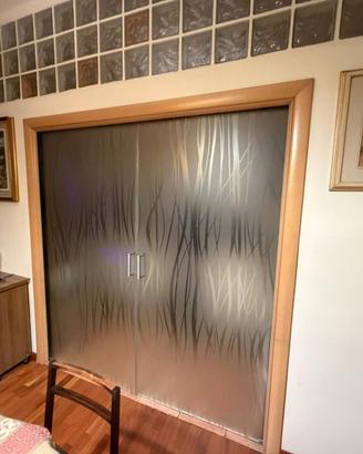 Porta Doppia Scorrevole in Vetro Satinato 200x210