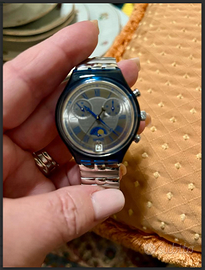 SWATCHricercatoOROLOGIO"MoonDATE"fasiLUNARIvintage