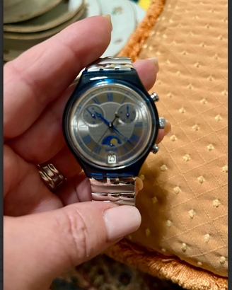 SWATCHricercatoOROLOGIO"MoonDATE"fasiLUNARIvintage