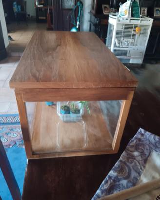 Teca in legno e plexiglass