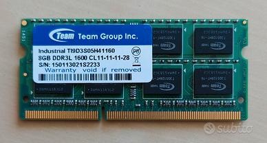 Banco 8Gb RAM DDR3 - 1600 MHz per notebook
