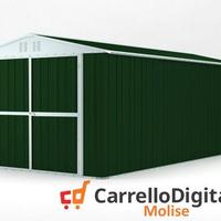 Box garage auto in Acciaio 327x611 verde scuro