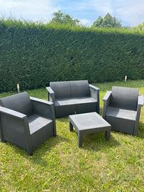 Salottino completo giardino effetto rattan