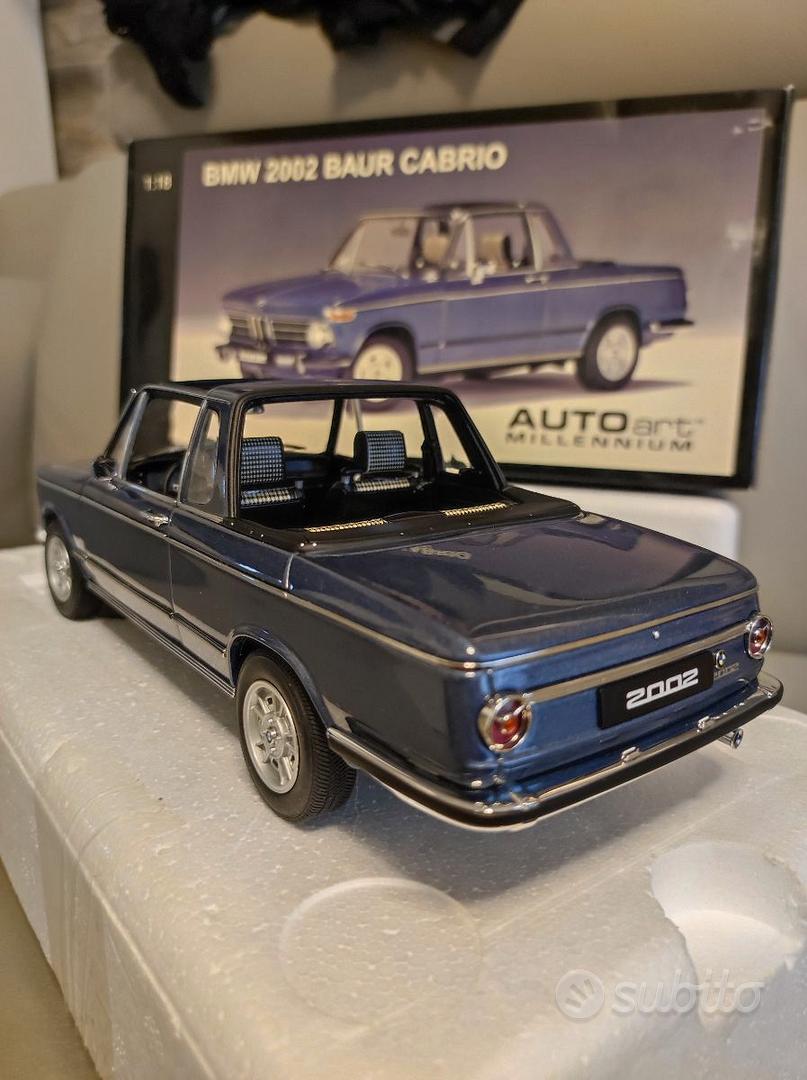 Autoart Bmw 2002 Baur Cabrio Blu 1:18 Rarità - Collezionismo In