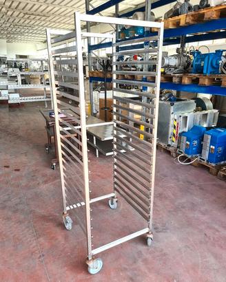 portateglie inox carrellato per gastronorm usato