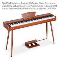Pianoforte Digitale 88 Tasti, 380 suoni, USB-MIDI