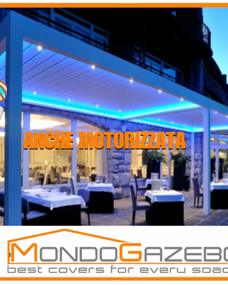 Pergola Bioclimatica ALU manuale o motorizzata led