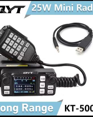 QYT  KT-5000 25 W . Dual Band FM Nuova