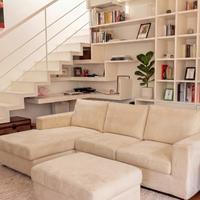 Divano con penisola Poltrone e Sofà + pouf – doppi