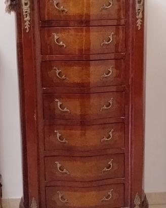 Splendido ed elegante settimino legno intarsiato