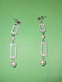 orecchini pendenti con strass