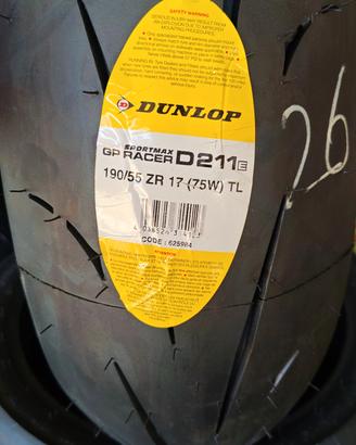 Dunlop D211 Gp Racer mescola E 190/55 DOT 26