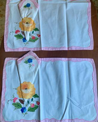 Coppia tovagliette americane vintage+tovagliolo