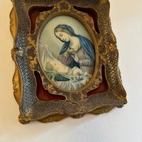 Quadro icona vergone con bambino