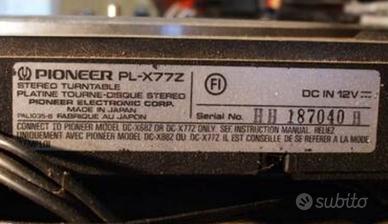 Pioneer PL-X77Z giradischi