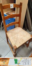 Codice: 8222 SET N.4 SEDIE IN PINO RUSSO + SEDUTA