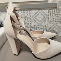 scarpe tacco largo con cinturino n°39