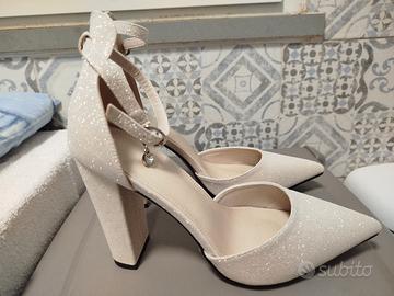 scarpe tacco largo con cinturino n°39