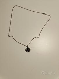 Collana con Ciondolo Rosa dei Venti in Acciaio