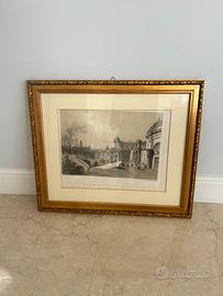 Stampe di Roma antica 50x60 con cornice oro e vetr