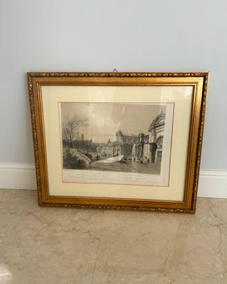 Stampe di Roma antica 50x60 con cornice oro e vetr
