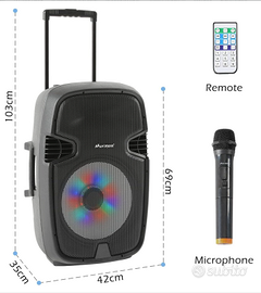 Novonova 15" Altoparlante Portatile + microfono