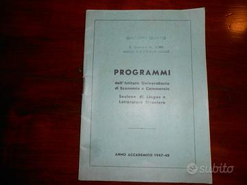 Libretto Programmi Ist. Economia e Commercio