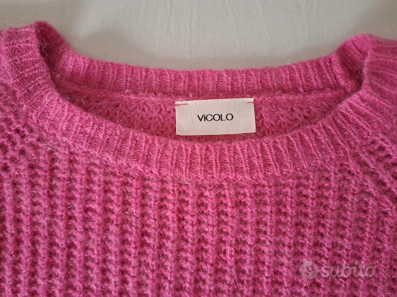 Maglione basic Vicolo colore fucsia Abbigliamento e Accessori In